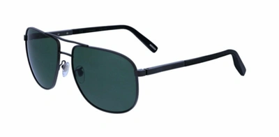 Pre-owned Chopard Sunglasses Schc92 568p Dark Ruthenium Carbon Fiber/ Polarized Green 62mm