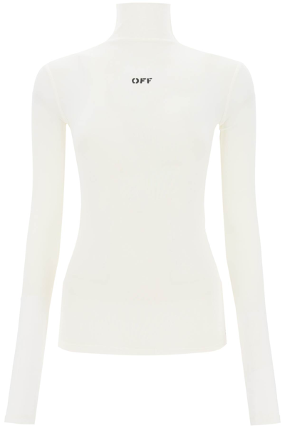 Off-white Funnel-neck T-shirt With Off Logo