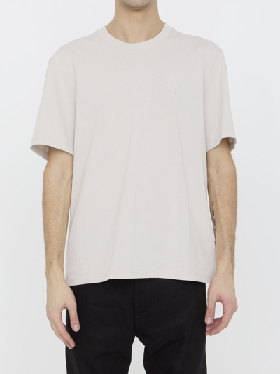 Ami Alexandre Mattiussi T-shirt De Coeur Tonal In White