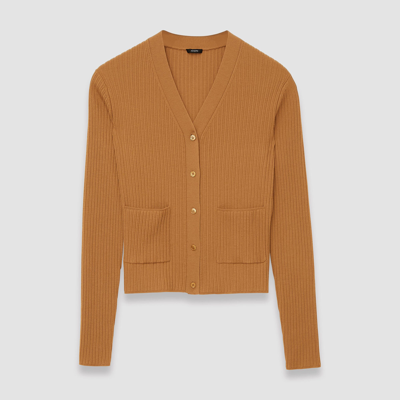 JOSEPH FINE RIB MERINO CARDIGAN