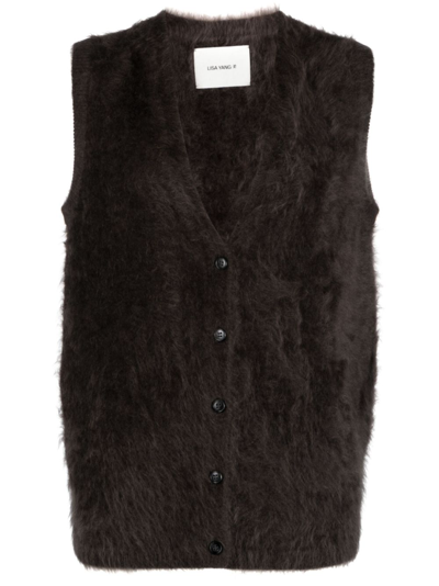 Lisa Yang The Astrid Cashmere Waistcoat In Brown