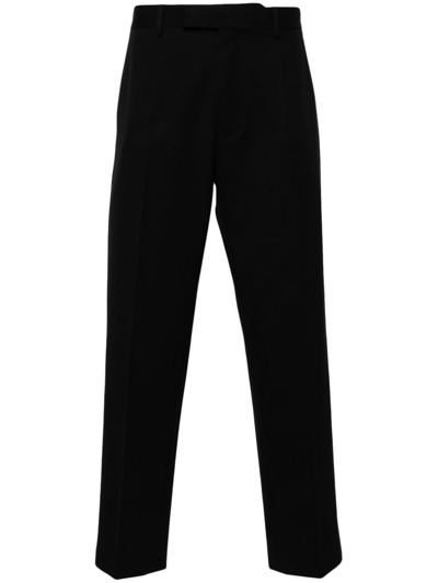 Zegna Black Mid-rise Tailored Trousers