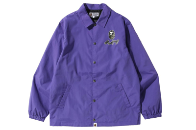 Pre-owned Bape Harajuku Coach Jacket Purple