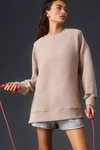 Varley Mae Longline Sweatshirt In Beige