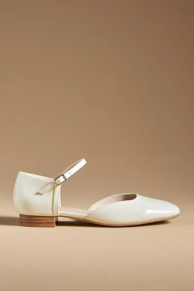 Intentionally Blank Elizabeth Mary Jane Flats In White