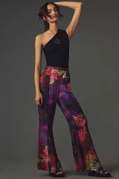 Plenty By Tracy Reese Pleated Flare Pants In Multicolor