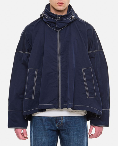 Bottega Veneta Nylon Blouson In Blue