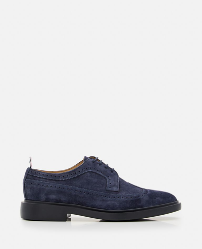 Thom Browne Leather Classic Longwing In Blue