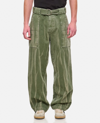 Jw Anderson Green Wide-leg Cargo Pants In Green