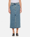 Loulou Studio Denim Long Skirt In Blue