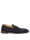 Brunello Cucinelli Suede Penny Loafer In Blue