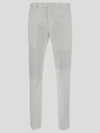 Pt Torino Silkochino Pant With Back Slit And Belt Loops In White