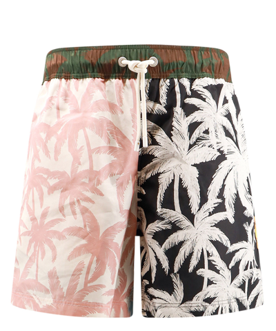 Palm Angels Patchwork-print Swimming Shorts In Multicolor