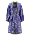 Etro Kesa Floral-print Silk Robe In Blue