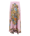 Etro Floral-print Silk Maxi Skirt In Violet