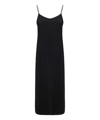 Lanvin Chain Embellished Strap Midi Dress In Black
