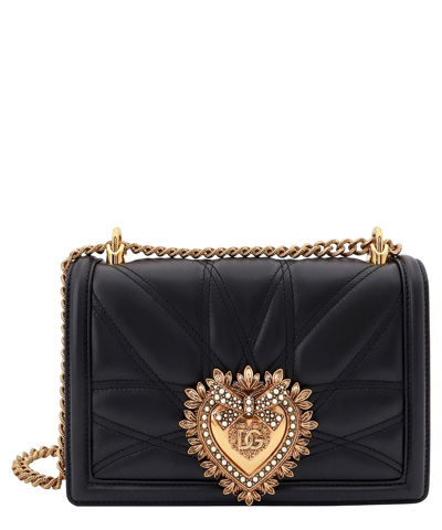 Dolce & Gabbana Devotion Crossbody Bag In Black