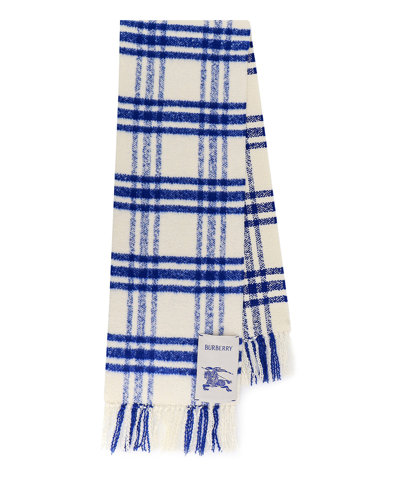 Burberry Wool Scarf In Blue