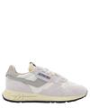 Autry Reelwind Suede And Technical Textile Trainer In White