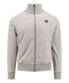 Palm Angels Zip-up Sweatshirt In Grey