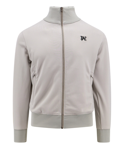 Palm Angels Zip-up Sweatshirt In Grey