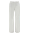 7 For All Mankind Wide Leg Jeans With Back Pockets And Belt Loops In White
