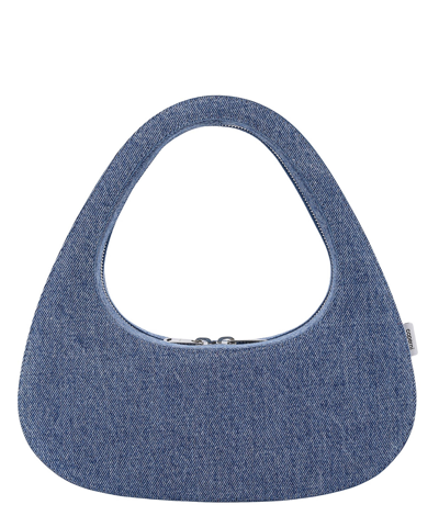 Coperni Swipe Baguette Hobo Bag In Blue