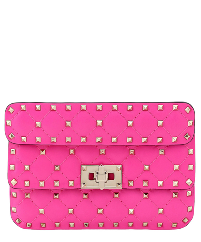 Valentino Garavani Rockstud Spike Crossbody Bag In Pink