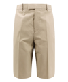 Ferragamo Logo-embossed Bermuda Shorts In Neutral