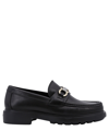 Ferragamo Elegant Douglas Loafers With Iconic Embellishment In Black