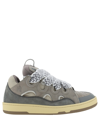Lanvin Curb Panelled Mesh Sneakers In Grey