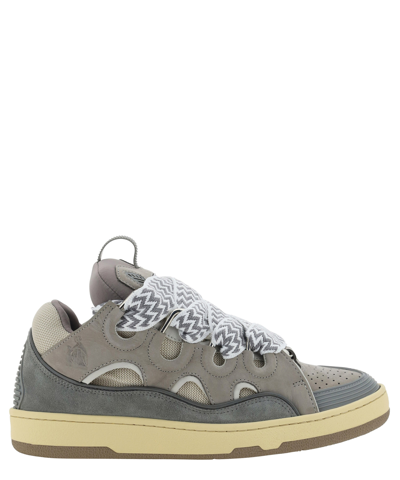 Lanvin Gray Curb Sneakers In Grey