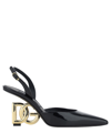 Dolce & Gabbana Lollo Patent Leather Slingback Pumps In Black