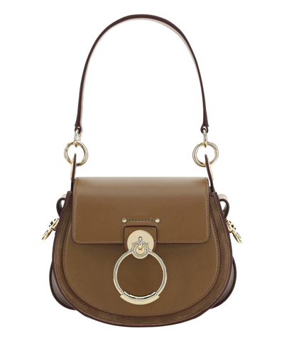 Chloé Tess Shoulder Bag In Brown