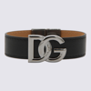 Dolce & Gabbana Streamlined Silver Hardware Bracelet In Nero/rutenio
