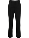 Lanvin Wool Straight-leg Trousers In Black