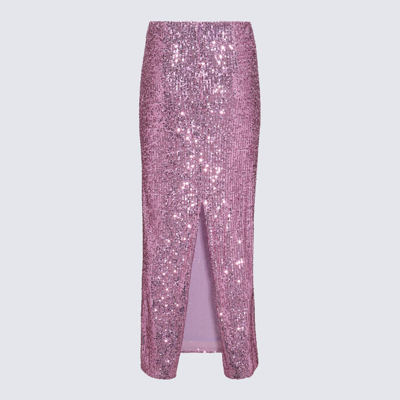 Tom Ford Lilac Sequins Long Skirt In Purple
