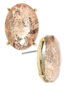 INC INTERNATIONAL CONCEPTS OVAL STONE BUTTON EARRINGS, CREATED FOR MACY'S