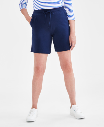 Style & Co Petite Knit Skimmer Pants, Created For Macy's In Industrial Blue