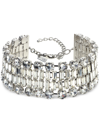 INC INTERNATIONAL CONCEPTS MIXED CUT CRYSTAL MULTI-ROW CHOKER NECKLACE, 11" + 5" EXTENDER, CREATED FOR MACY'S