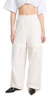 Juunj [essential] Two-way Multi Cargo Pants In Ivory
