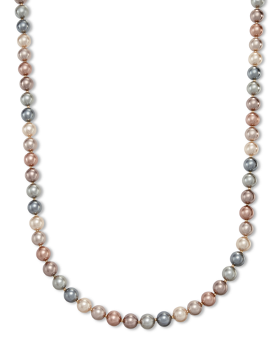 Charter Club Gold-tone Tonal Imitation Pearl All-around 60" Strand Necklace, Created For Macy's In Taupe