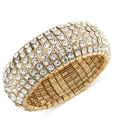 Inc International Concepts Crystal-covered Stretch Bracelet, Created For Macy's In Gold