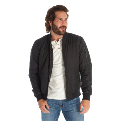 Px Men's Classic Faux Fur Lined Bomber Jacket In Black