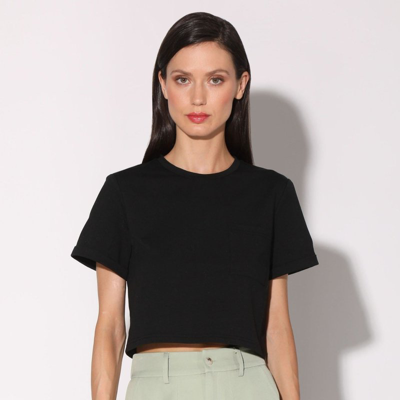 Walter Baker Women's Halsey Cropped Tee In Black