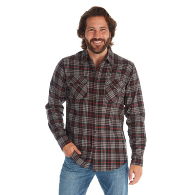 Px Clothing Men's Flannel Long Sleeves Shirt In Black