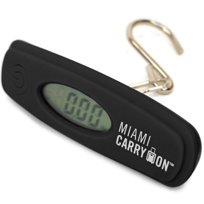 Miami Carryon Digital Luggage Scale With Stainless Steel Hook In Black