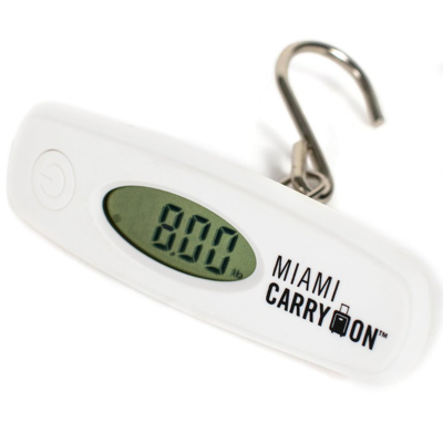 Miami Carryon Digital Luggage Scale With Stainless Steel Hook In White