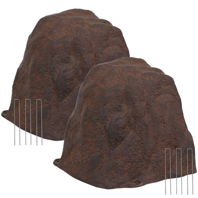 Sunnydaze Decor Artificial Polyresin Landscape Rock With Stakes In Brown