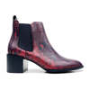 YOSI SAMRA MELISSA CHELSEA BOOT IN RED SNAKE LEATHER